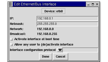 3) After installing network interfaces, you make updates or corrections to your existing network interfaces by clicking Edit from the main Network Configurator window.