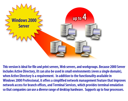 This version is ideal for file and print servers, web servers and workgroups.